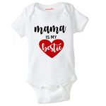 baby wish mummy gifted to Baby Bodysuits Newborn mom Romper Half Sleeve Envelope Neck Cute Outfit MAMMA IS MY BESTIE