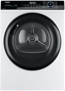 Haier I-Pro Series 3 HD90-A2939 Heat Pump Tumble Dryer, 9kg, White, A++ Energy Class