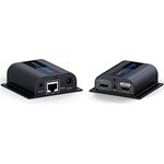 LKV372PRO HDMI Network Extender 196ft/60m Over Cat6/6a/7 Single Ethernet cable [w/IR Loop-out, 2 x HDMI Outputs ] for local display/ monitoring function, Supporting 1080P &3D, HD Audio, Deep Color -20~60KHz wide frequency IR remote control