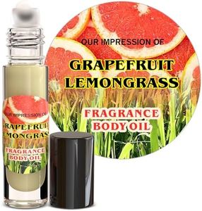 MoBetter Fragrance Oils' Impression of Grapefruit Lemongrass Perfume Cologne Fragrance Body Oil 1/3 oz roll on Glass Bottle