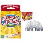 Outset Media 19166 Family Charades Card Game + Metal Original Slinky in Box