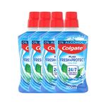 Colgate Plax Cool Mint Mouthwash 500ml x 4, Alcohol Free