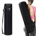 Yoga Mat Bag, AROME Waterproof Yoga Bag Mat Carrier Exercise Yoga Carrying Bag for Women Men, Full-Zip Yoga Gym Bag with 2 Multi-Functional Pockets and Adjustable Strap for 1/4" 1/3" 2/5" Thick Yoga Mat