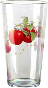Reston Lloyd Harvest Apple Pattern by Sandy Clough, Acrylic Drinkware,Clear, 19 Oz (Set of 6)