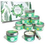 Topsics Citronella Candles Outdoor, 8 Pack Lemongrass Scented Candles,Natural Citronella Soy Candles Set, Outdoor Candles Set for Patio Garden,Indoor/Outdoor Use