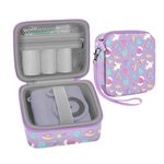 Leayjeen Kids Instant Print Camera Case Compatible with USHINING/LByzHan/mijiaowatch/racazl/Skirfy/GKTZ/Gofunly and Kids Camera Print Paper, for Boys and Girls Toys Gift (Case Only) Purple Unicorns