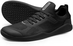 AIRHAS Men's Barefoot Shoes Zero Drop Wide Toe Box Minimalist Gym Shoes for Men Deadlift Cross Training Sneakers (Black,11)