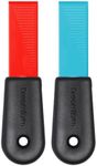 Dreamfarm Cleana 2-in-1 Self-Sharpening Cleaning Scraper & Hook Scraper, Safe for Non-Stick - Pack of 2, Party Mix