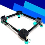 LSRP'S Universal Fit 100% Heavy Duty Metal Adjustable Dishwasher Stand with Wheels Replacement for Whirlpool Samsung lg Free Standing Bosch Dishwasher Stand 13 Place to 8 Places Dishwash Stand Black