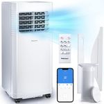 Pro Breeze 4-in-1 Smart Portable Air Conditioner 5000 BTU with Wifi, Remote Control, 24 Hour Timer & Dual Window Venting Kit Included - Powerful Air Conditioning Unit for Home