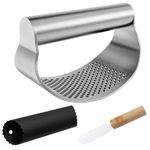 NILICAN Garlic Press Kitchen Tool Garlic Peeler Professional Ginger Crusher Ergonomic Labor-Saving Crusher Garlic Press Rocker Stainless Steel