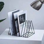 Urban Hamlet Triangle Wire Magazine Files Folder Stand Desktop File Organizer Holder Book Shelf, 7 Slot File Sorter | For Office | Home Decore | (Black)