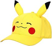 Bioworld Pokemon Pikachu Big Face Pre-Curved Bill Snapback Hat