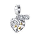 OutstandLong Family Tree of Life Charm Infinity Dangle Bead for Pandora Bracelet Necklaces for Mom Grandma Nana Jewelry