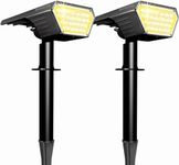 Satucol 2pack Solar Spot Lights Outdoor,Auto On/Off Solar Lights Outdoor Waterproof IP65,2-in-1 Solar Powered Outdoor Landscape Lighting,Solar Lights for Outside Yard Garden Pathway (Warm White)