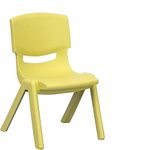 RUDRAMS Plastic Kids Chair || Strong & Durable Chair for Kids || Virgin Material Kids Chairs for 2 to 5 Years || Portable Kids Chair for 1 Year+ || Chairs for Kids Sustain Upto 100 kg (Cadmium Yellow)