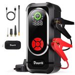 Doorii Q10 Car Jump Starter with Air Compressor, 4000A 150PSI Jump Starter Battery Pack (10.0L Gas/8.0L Diesel) Digital Tire Inflator, 12V Car Battery Booster Portable Jump Box with Air Pump