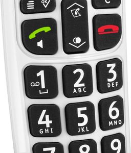 Doro PhoneEasy 100W Cordless Phone – Amplified Sound, Big Buttons, White