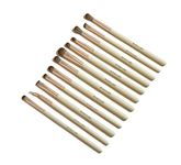 BYNDYLIEN Eye Makeup Brushes - 12pcs Set with Soft Synthetic Fiber and Wood Handle for Blending, Concealer, Eyeliner, and Eyebrow