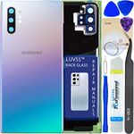 LUVSS Replacement for Samsung Galaxy Note 10+ Plus SM-N975F N976F Back Glass With Camera Glass Lens + Repair Manual DIY Tools Kit (Aura Glow)