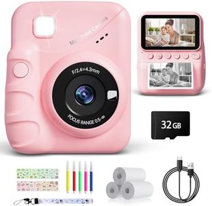 TIATUA Macchina Fotografica Bambini Istantanea, 3.0 Pollici 48MP Fotocamera Digitale Bambini con 32GB Scheda & Papier Photo, Regalo di Natale per Bambini dai 3-12 Anni