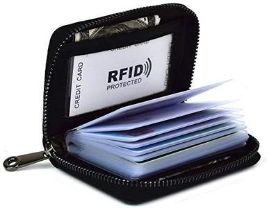 Lacheln Card Holder for Women Men RFID Small Wallets Credit Card Case Money Organizers, Black,20 Slots, Small, Minimalist