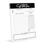 Bliss Collections Get Shit Done Daily Planner Tear Off Pad, 50 Undated Sheets, Desk Notepad, Schedule, To-Do List, Task Planner, Productivity Organizer, Health & Fitness Tracker, 8.5x11 Vertical