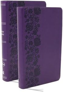 NKJV Bible + Journal Set: Personal Size, Large Print Bible with Cross-References, Purple Leathersoft