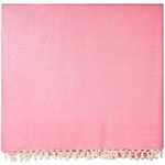 PPS Cotton Plain Chaddar/Topsheet, 240 cm x 130 cm, Pure-Cotton, Multi-Color (Pink)