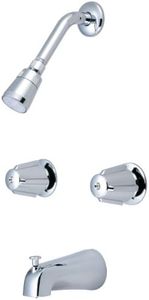 Olympia Faucets P-1210 Two Handle Tub/Shower Set, Chrome Finish