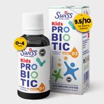 SWISS BORK Baby Probiotics Drops with Vitamin D3 — Kids Probiotics for Gut Health, Effective Digestive Support, and Colic Relief - 10ML Probiotics for Children & 50 Days’ Supply