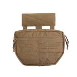 EXCELLENT ELITE SPANKER Tactical Drop Dump Pouch Molle Tool Pouch with Hook & Loop Carrying Kit Bag for Tactical Vest Chest Rig(Coyote Brown)