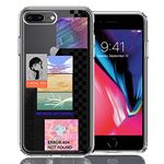 MUNDAZE - for Apple iPhone 6/7/8 Plus Lo-Fi Chill Anime Aesthetic Collage Design Case Slim Hybrid Shockproof Hard Shell Soft TPU Heavy Duty Protective Phone Cover