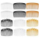 12Pcs Hair Combs Slides, Hair Slides Plastic French Twist Decorative Hair Comb Hair Accessories for Women Girls, 11 and 23 Teeth