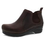 Dansko Frankie Classic Stapled Clog in Ankle Boot Style - Anti-Fatigue Rocker bottom promotes Forward Foot Motion - Premium Leather Uppers for Long-Lasting Wear, Antique Brown, 10.5-11