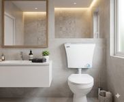 KAROMA Dual Flush Cistern, Water Saving Toilet Flush Tank, Durable Plastic Body, Efficient Water Control System, Easy Installation, Wall Mounted Design, Leak Resistant, Ideal for Modern Bathrooms