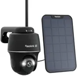 REOLINK 4K Solar Security Cameras Wireless Outdoor, 360° Pan Tilt, 8MP Color Night Vision, 2.4/5 GHz Wi-Fi 6, No Monthly Fee, Home Hub Compatible, Argus PT 4K+ 3W Solar Panel (Black)