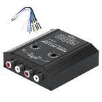 Car Amplifier Converter, Line Level Converter Voltage 12v Signal Processor Intelligent Line Output Converter Audio System Audio System Extraction Converter