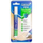 Grout Pen - Ivory - Restore The Look of Kitchen and Bathroom Tile Grout Lines Clean and Whiten Floor, Wall, Counter, Shower, Sink DIY Easy.