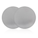 2 Pcs Metal Coffee Filter for AeroPress, Reusable Filter for AeroPress Go & Original Stainless Steel, Durable, Alternative to Paper Filters, Provides Fuller Bodied Coffee, Easy to Clean, Gray