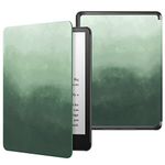 MoKo Protective Case for 6.8" Kindle Paperwhite 2021, Slim PU Leather Light Shell Cover with Auto Wake/Sleep Function for Kindle Paperwhite 2021 E-Reader, Pine Green