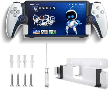 WUXIDIXI PlayStation Portal Wall Mount, Wall Mounting Kit for PlayStation Portal Remote Player on Wall Near Or Behind TV, Display and Storage Metal Bracket for PS Portal Accessories - White