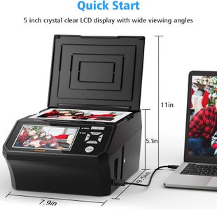Photo, Slide & Negative Scanner with 5" LCD – 22MP Film Digitizer, 8GB SD Card