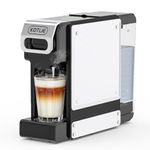 19BAR Multifunction Coffee Capsule Machine for Lavazza MIO/Nespresso Original/Dolce Gusto Coffee Pods and Ground Coffee, Smart Automatic Small Espresso Coffee Pods Machines, 1L, 1450W (BLACK-UK)