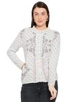 Chatanya® Premium Women's Buttoned Pure Woollen Knitted Cardigan/Sweaters (100% Acrylic Wool) (L, White)