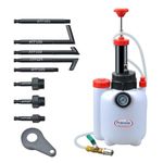 Prokomon 3 Liters Transmission Fluid Pump;Fluid Transfer Pump;Manual Oil Pump;Oil Filling Filler System Tool with 8 Pcs Adapters