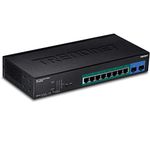 TRENDnet 10-Port Gigabit Web Smart PoE+ Switch, 8 x Gigabit PoE+ Ports, 2 x SFP Slots, Vlan, QoS, IPv6 Support, 20Gbps Switching Capacity, 75W PoE Power Budget, Lifetime Protection, Black, TPE-082WS