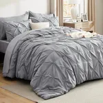Bedsure Full Comforter Set Grey - B