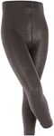 FALKE Unisex Kids Active Warm Footless Tights, Trendy Casual or Dress Stocking, Thick Warming Breathable, Merino Wool, Grey (Anthracite Melange 3080), L-XL, 1 Pair