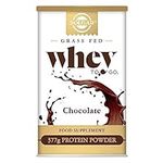 Solgar Grass Fed Whey to Go Protein Powder Chocolate, 13.2 oz - 20g of Grass-Fed Protein from New Zealand cows - Great Tasting & Mixes Easily - Supports Strength & Recovery - Non-GMO, 13 servings